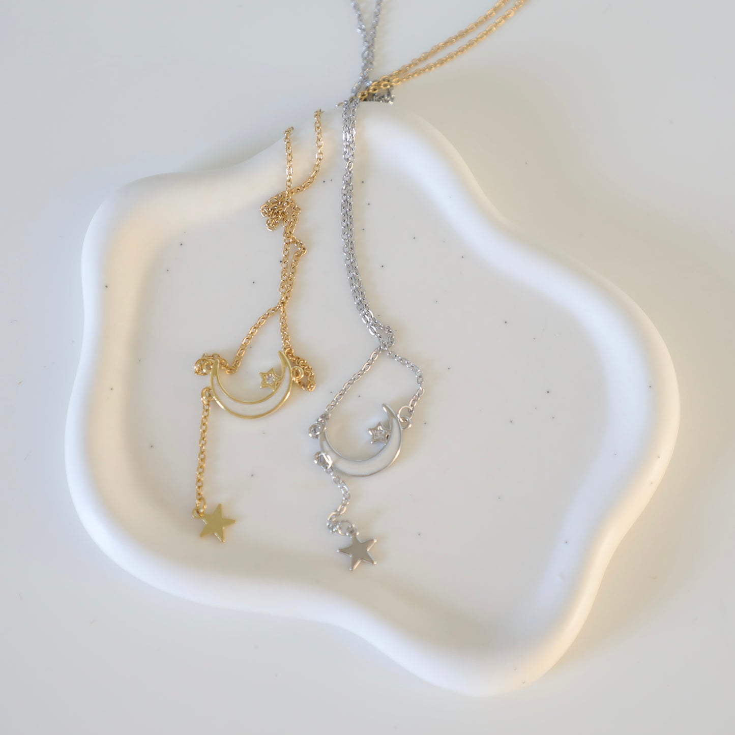 Moon and Star Charm Amaya Necklace