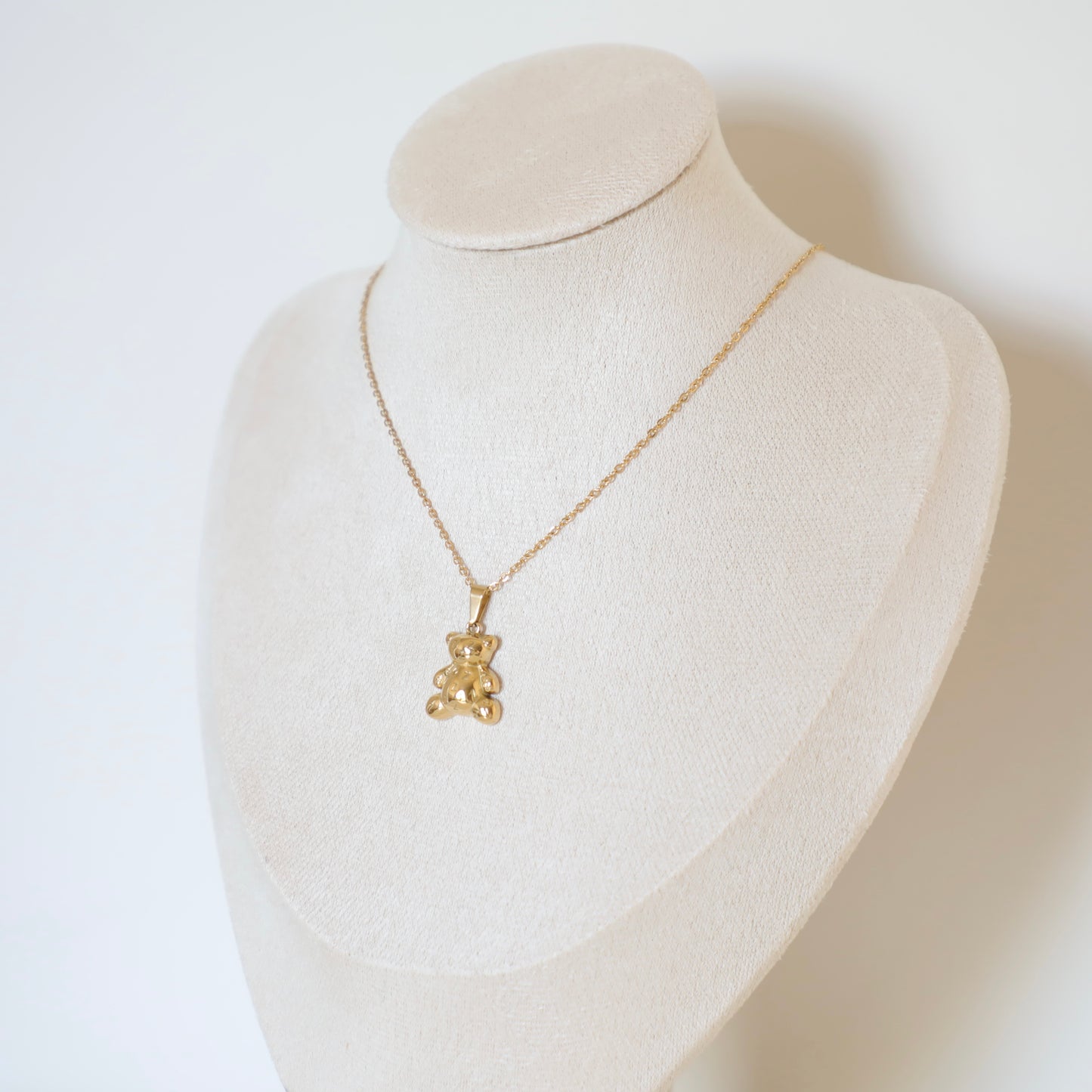 Engraved Teddy Bear Pendant Koda Necklace